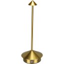 Ver imagem 1 de Luminária Decorativo Abajur de Led Mesa Usb Metal 31x8x8cm Dourado