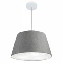 Ver imagem 1 de Lustre Pendente Cone Md-4021 Cupula Tecido 21/40x30cm Rustico Cinza