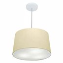 Ver imagem 1 de Lustre Pendente Cone Md-4247 Cupula Tecido 30/45x40cm Algodao Cru