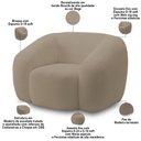 Ver imagem 4 de Poltrona Decorativa Orgânica para Sala Living Emery M05 Bouclê Bege - Lyam Decor