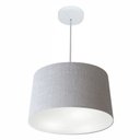 Ver imagem 1 de Lustre Pendente Cone Md-4247 Cupula Tecido 30/45x40cm Rustico Cinza