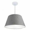 Ver imagem 1 de Lustre Pendente Cone Md-4248 Cupula Tecido 30/50x35cm Rustico Cinza