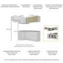 Ver imagem 4 de Armário de Cozinha Completa de Canto com Rodapé Veneza Multimóveis V2094 Branco