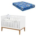 Ver imagem 1 de Berço Americano Unique Branco Soft Eco Wood com Colchão Ortobom - Matic