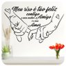 Adesivo Parede Frase Meu Riso Feliz Contigo - 1