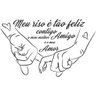 Adesivo Parede Frase Meu Riso Feliz Contigo - 2