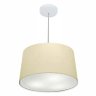 Lustre Pendente Cone Md-4156 Cupula Tecido 30/45x40cm Algodao Cru - 1