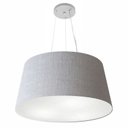 Ver imagem 1 de Lustre Pendente Cone Md-4063 Cupula Tecido 30/60x50cm Rustico Cinza