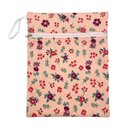 Ver imagem 1 de Saco Impermeável Zíper Roupa Suja Umida Flores Rosa Infantil