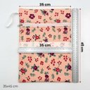 Ver imagem 2 de Saco Impermeável Zíper Roupa Suja Umida Flores Rosa Infantil