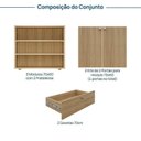 Ver imagem 3 de Rack para TV até 75 Polegas Modular 3 Módulos 4 Portas 2 Gavetas Frame CabeCasa MadeiraOriginals