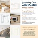 Ver imagem 2 de Rack para TV até 75 Polegadas 210cm 75 Polegas Modular 3 Módulos 4 Portas 2 Gavetas Frame CabeCasa MadeiraOriginals