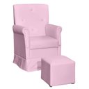Ver imagem 1 de Poltrona de Amamentação Suzi com Balanço e Puff Corino Rosa - Phoenix Baby