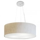 Ver imagem 1 de Lustre Pendente Cilindrico Md-4134 Cupula Tecido 50x15cm Linho Bege