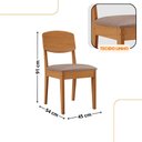 Ver imagem 3 de Mesa de Jantar Diane 120cm Tampo Mdf Laminado com 4 Cadeiras Copper Moderna Mobília