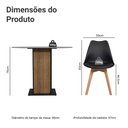 Ver imagem 3 de Conjunto Sala de Jantar Brusque Mesa Tampo de Vidro 4 Cadeiras Preto/rustic/preto Madesa