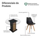 Ver imagem 4 de Conjunto Sala de Jantar Brusque Mesa Tampo de Vidro 4 Cadeiras Preto/rustic/preto Madesa