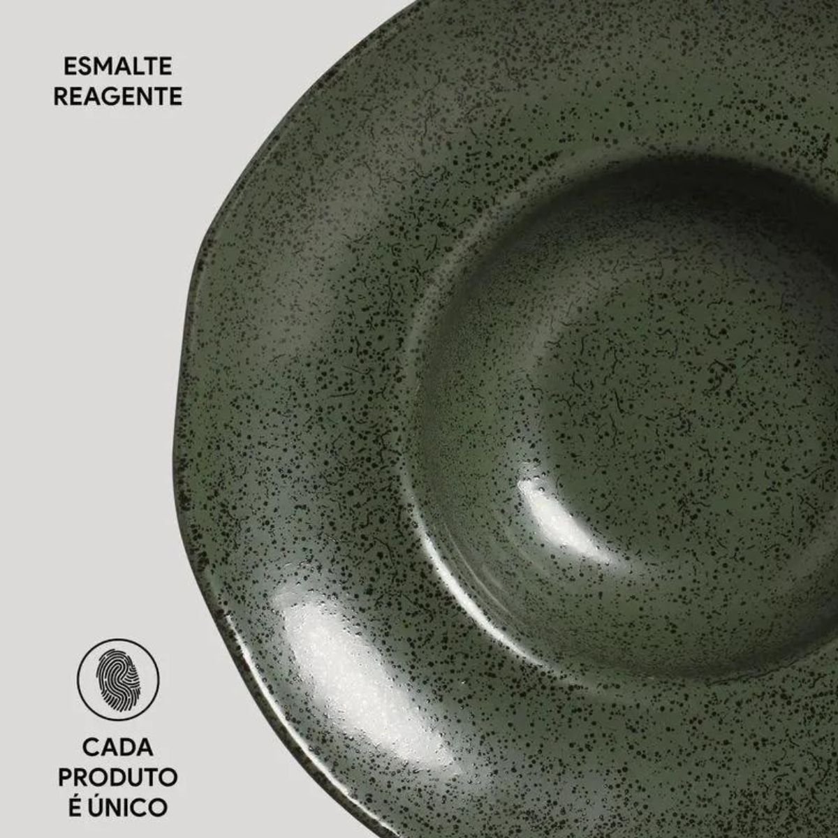 Prato para Massas Risotos Chapéu Verde Arauco Porto Brasil 4 Peças Porto Brasil Cerâmica Prato de Ma - 5