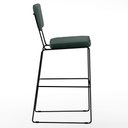 Ver imagem 6 de Kit 03 Banquetas Alta para Cozinha Sala Base em Aço Fixa Allana L02 Linho Verde Musgo - Lyam Decor