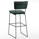 Ver imagem 7 de Kit 03 Banquetas Alta para Cozinha Sala Base em Aço Fixa Allana L02 Linho Verde Musgo - Lyam Decor