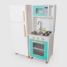 Kit Mini Cozinha Infantil com Geladeira Eita Casa Perfeita Azul Turquesa - 5