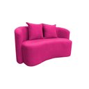 Ver imagem 5 de Sofá Decorativo Montreal 150cm Orgânico Veludo Rosa Pink