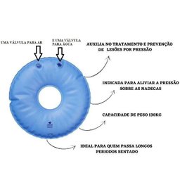 Almofada para Hemorroida Redonda C/ Orificio Agua ou AR Natural - 3