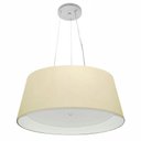 Ver imagem 1 de Lustre Pendente Cone Md-4015 Cupula Duplo Tecido 25/60x50cm Algodao Cru / Br