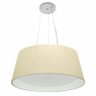 Lustre Pendente Cone Md-4015 Cupula Duplo Tecido 25/60x50cm Algodao Cru / Br - 1