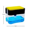 Dispenser Dosador de Detergente Sabão 2x1 Esponja Limpeza Cozinha com Dosador Cor:azul - 2
