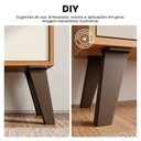 Ver imagem 2 de Kit 04 Pés Retrô 15cm em Plástico Pvc com Parafusos para Móveis em Geral Marrom