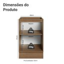 Ver imagem 2 de Balcão de Cozinha 50cm 1 Porta (sem Tampo) Rustic/branco Veludo Lux Madesa