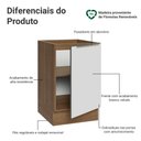 Ver imagem 3 de Balcão de Cozinha 50cm 1 Porta (sem Tampo) Rustic/branco Veludo Lux Madesa