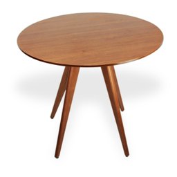 Mesa de Jantar Redonda Base Triedge em Madeira Maciça - 90 Cm - Mel - 1