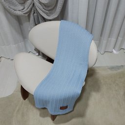 Peseira 70 X 220cm Flor de Liz Azul - 1