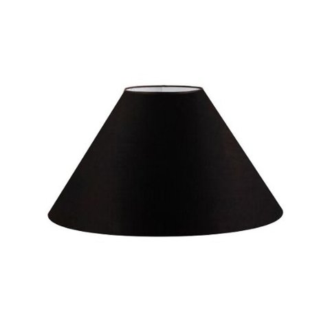Cupula em Tecido Cone Abajur Luminária CP-4078 25/40x15cm Preto