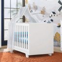 Ver imagem 6 de Berço Nacional Life 2217COM Guarda Roupa Mobi Branco Flex - Móveis Albatroz