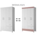 Ver mais imagens de Berço Nacional Life 2217COM Guarda Roupa Mobi Branco Flex - Móveis Albatroz