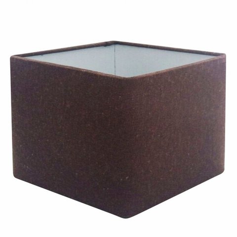 Cupula em Tecido Quadrada Abajur Luminária CP-4077 30/50x50cm Cafe