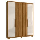 Ver imagem 1 de Guarda Roupa 4 Portas Ripado Porto Freijó Off White