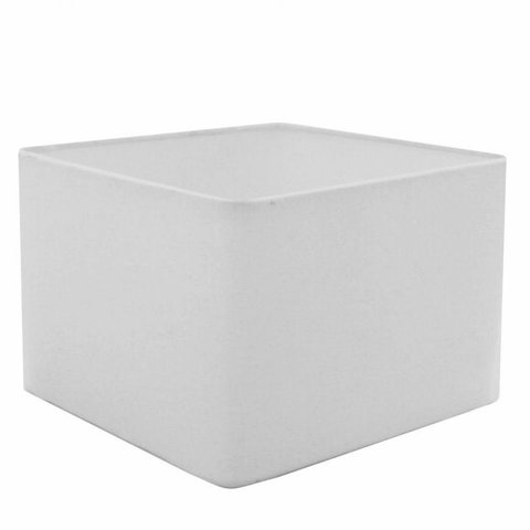Cupula em Tecido Quadrada Abajur Luminária CP-4077 30/50x50cm Branco