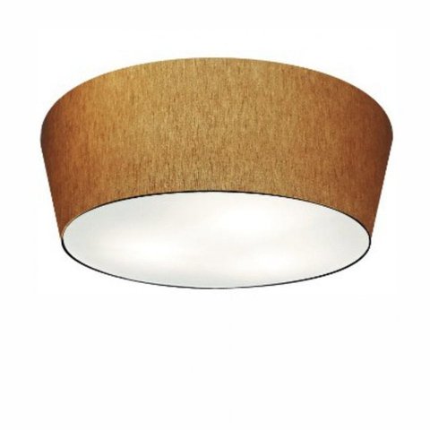 Plafon Sobrepor Cone Md-3004 Cupula Tecido 15/50x40cm Palha