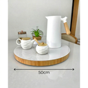 Ver imagem 2 de Prato Giratório Borda Laminada c/Vidro - 50cm - Borda Laminado com Vidro