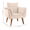 Ver imagem 2 de Poltrona para Sala de Recepção Silveiras Linha Bege
