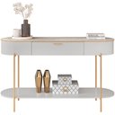 Ver imagem 3 de Aparador para Sala de Estar Orgânico Industrial Beca D05 Bali Quartzo - Lyam Decor