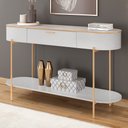 Ver imagem 2 de Aparador para Sala de Estar Orgânico Industrial Beca D05 Bali Quartzo - Lyam Decor