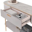 Ver mais imagens de Aparador para Sala de Estar Orgânico Industrial Beca D05 Bali Quartzo - Lyam Decor