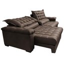 Ver imagem 7 de Sofá Retrátil e Reclinável 2,55m Molas Ensacadas Cama inBox Big Space com Bordado 3D Velusoft