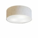 Ver imagem 1 de Plafon Cilindrico Md-3005 Cupula Tecido 40x12cm Linho Bege