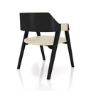 Ver imagem 5 de Kit 4 Cadeiras Sala de Jantar e Jogos Carteados Madeira Maciça Poker Pu Offwhite-preto G42 - Gran